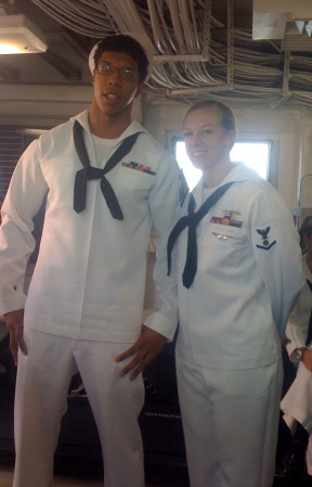 Maurice & Jaime  - on board the USS Reagan